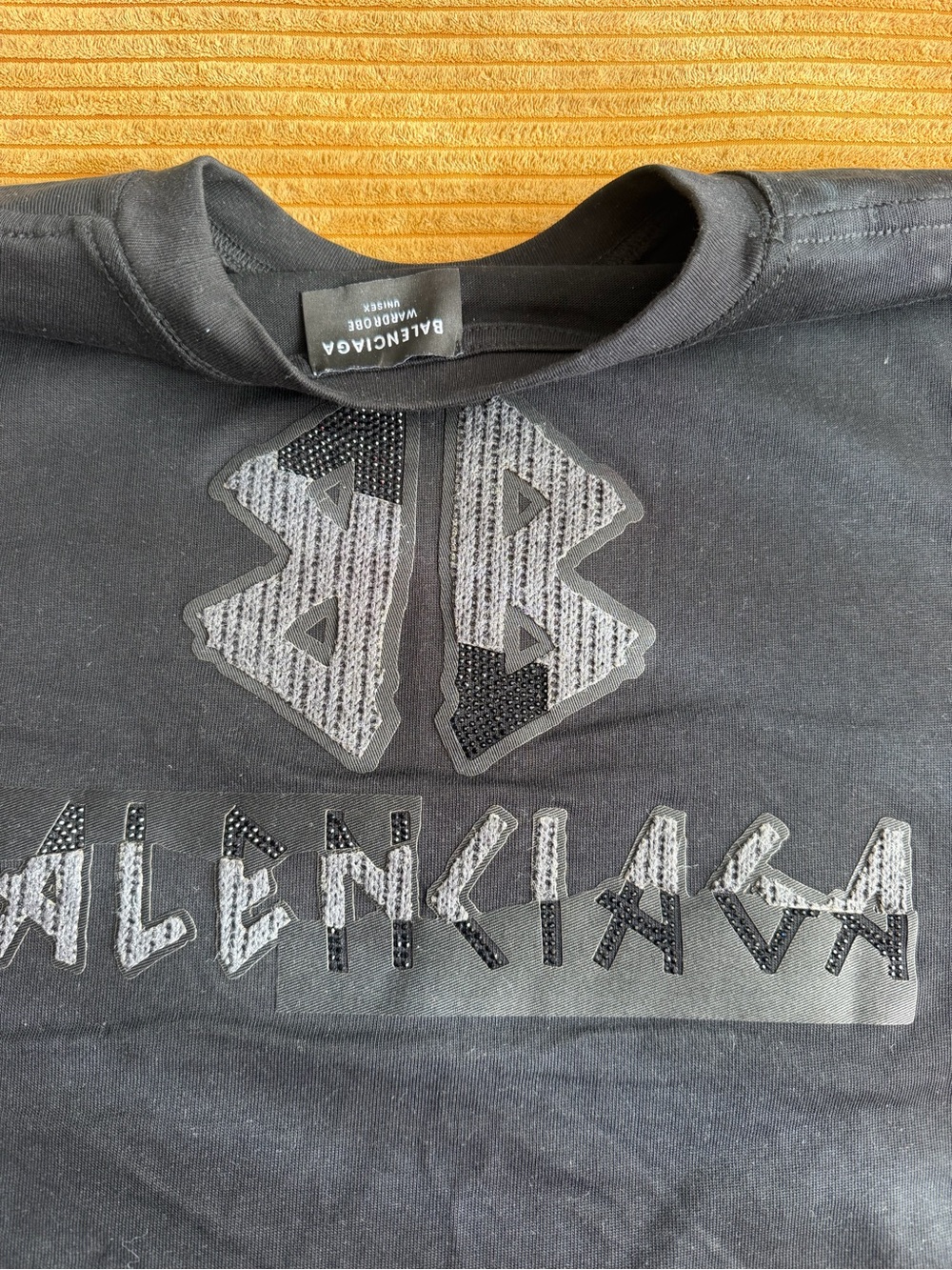 Balenciaga Kids Black Logo Appliqué Sweatshirt